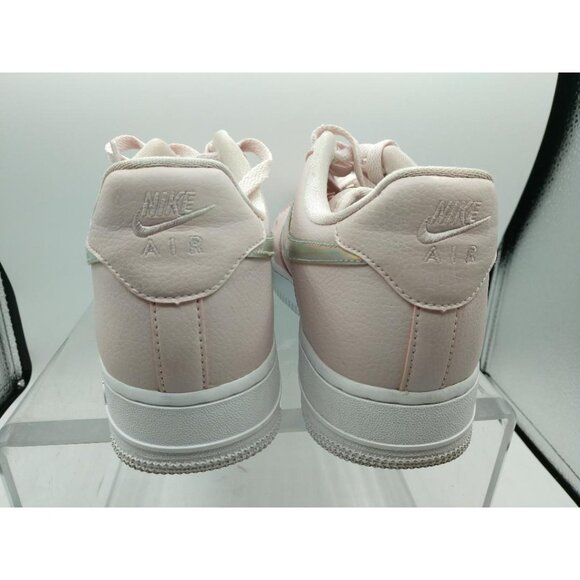 Nike Air Force 1 Low Iridescent Swoosh Sneakers Womens Pink Size 9 - Picture 5 of 9